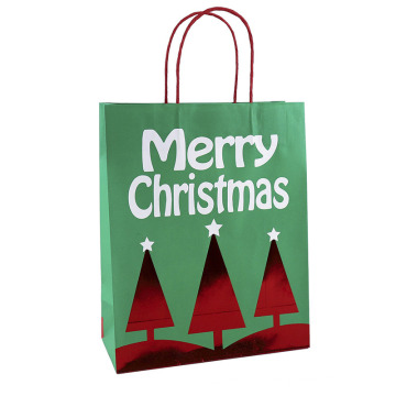 China Factory Custom Printing Kraft Paper Christmas Gift Packaging Bag